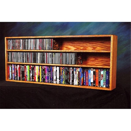 Highboy Solid Oak Wall or Shelf Mount for CD and DVD-VHS tape-Book Cabinet HI142438